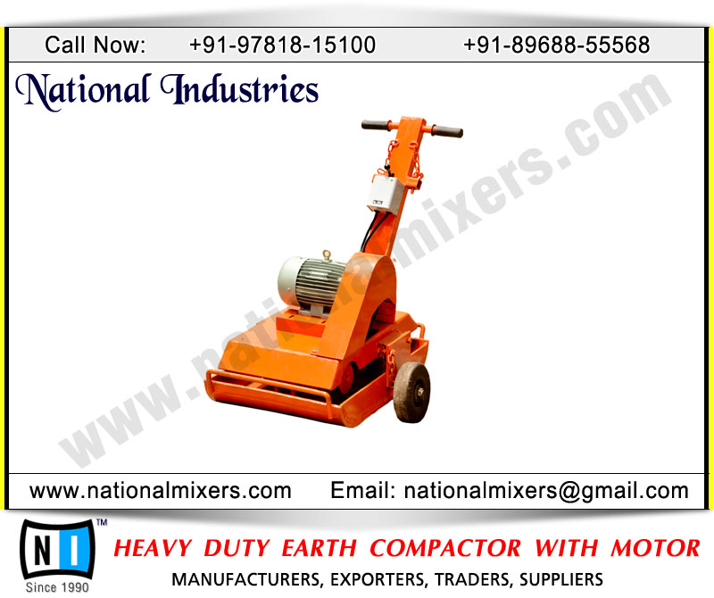 heavy duty earth compactor with motor