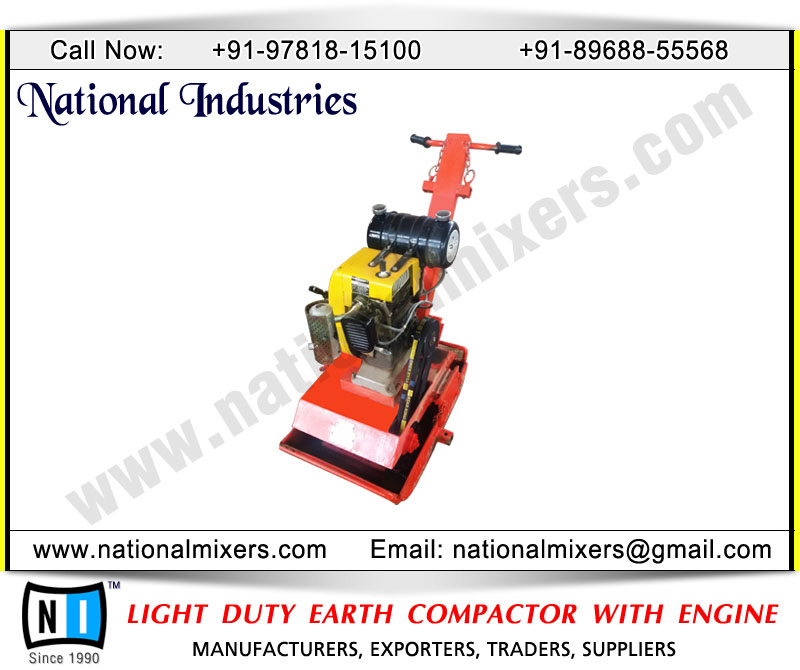 light duty earth compactor with engine