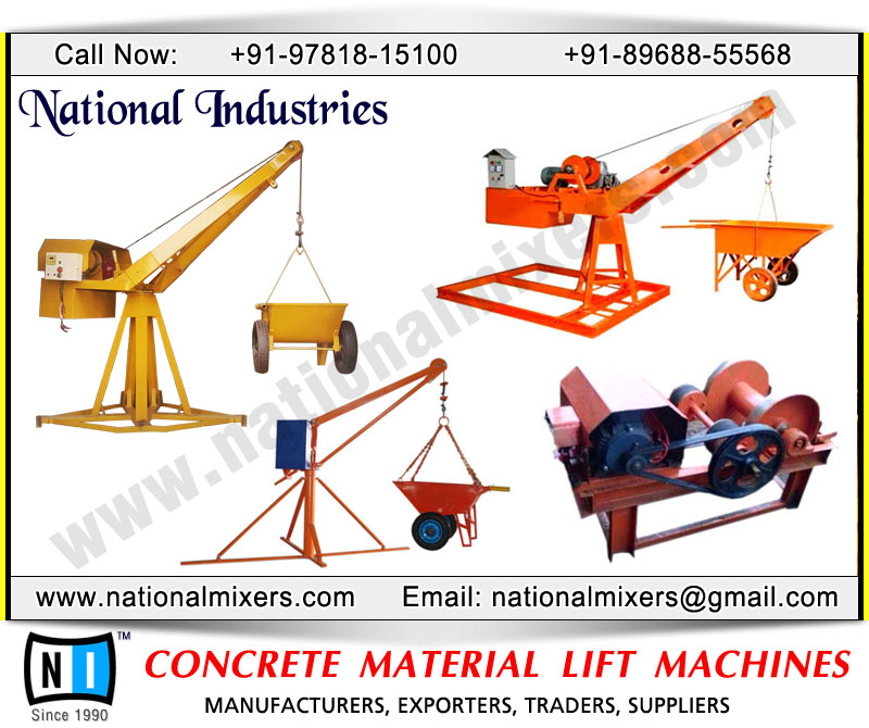 Concrete material lift machine manufacturers exporters in ludhiana punjab india