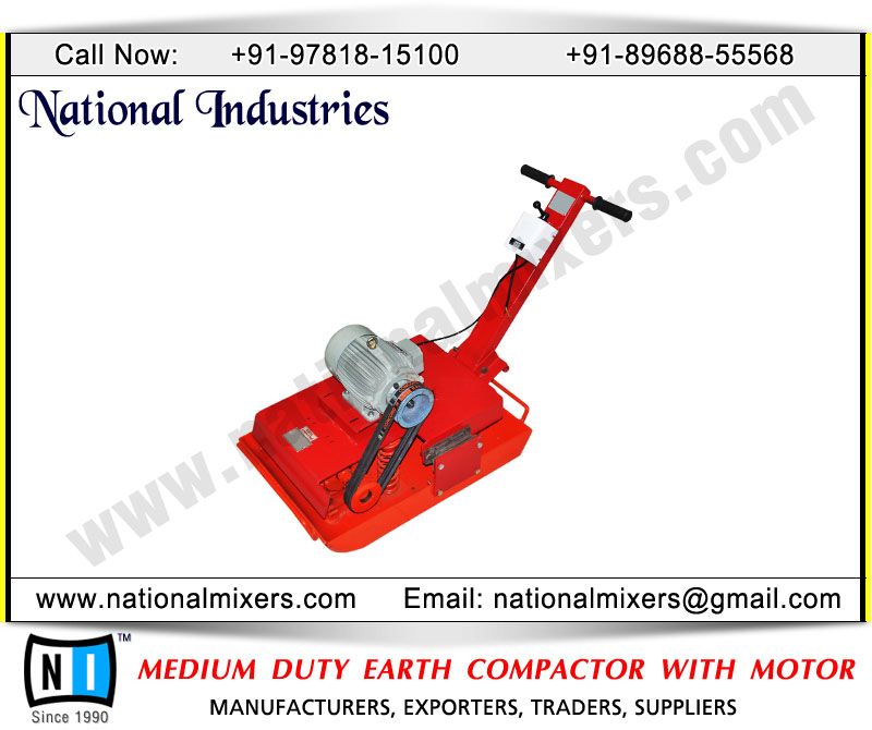 medium duty earth compactor with motor