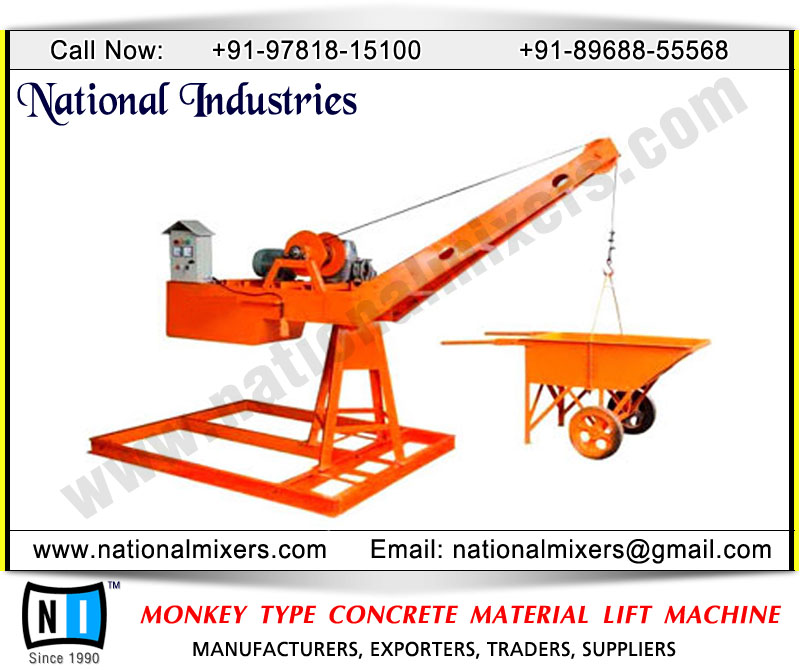 monkey type concrete material lift machine