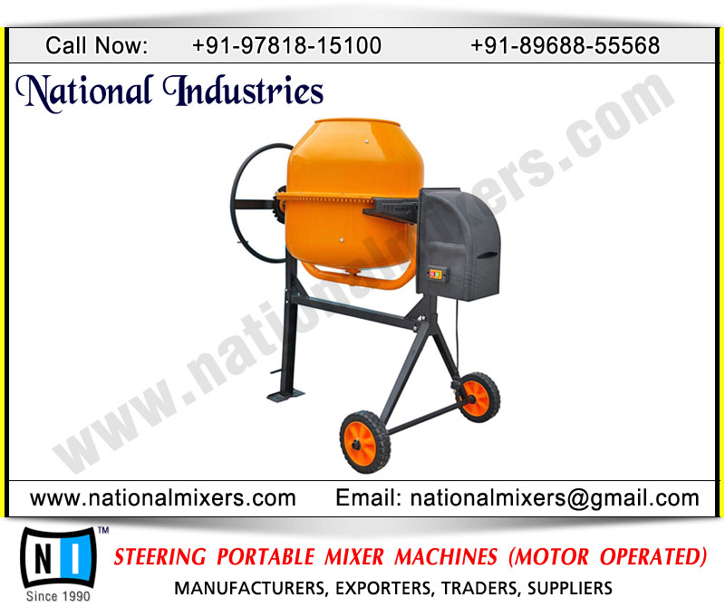Steering Portable Concrete Mixer motor operated